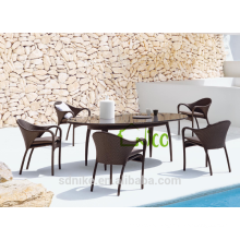 DS-(84) rattan indoor furniture modern oval rattan indoor dining table